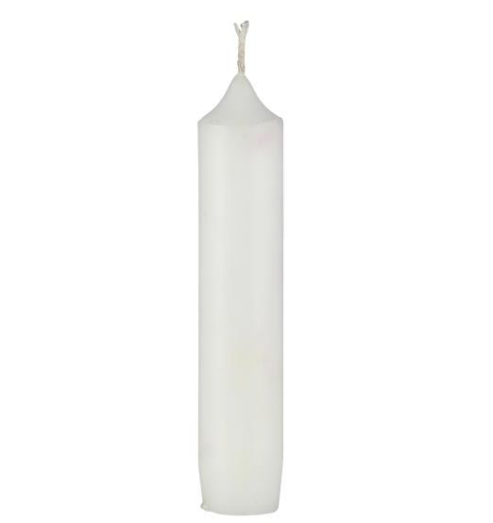 Bougie blanche diam. 60 mm x haut. 130 mm, durée de vie 30h, la pièce - Kit  bougies - Creavea